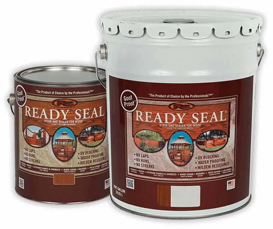 1 gallon can and 5 gallon bucket of ready seal
